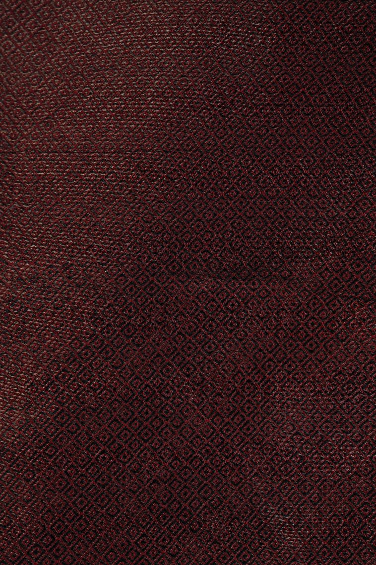 Apple Red Art Silk with Bronze Zari Floral Patterns view 3