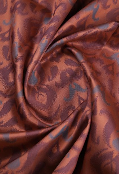 Peach Pink Apoorva Silk Sarees with Copper Zari Geometric Shapes