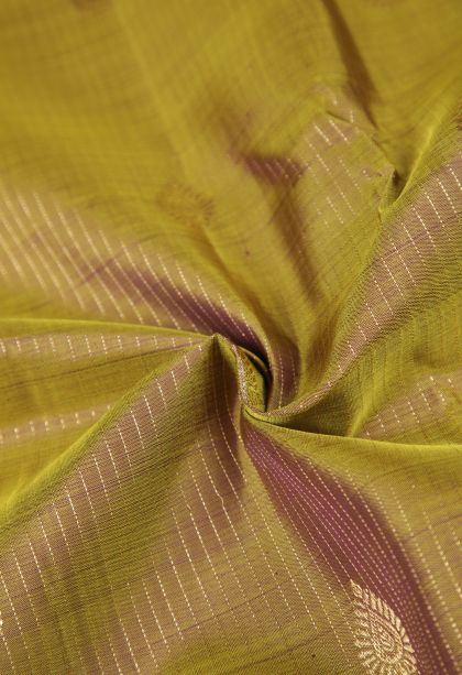 Rich Gold Kanchipuram Silk Sarees with Gold Zari Stripes