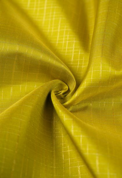 Juniper Green Kanchipuram Silk Sarees with Gold Zari Checks