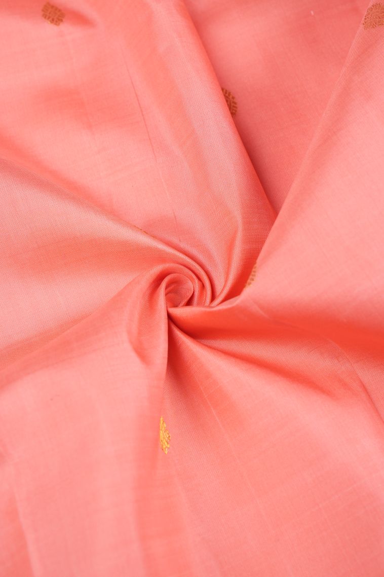 Mauve Kanchipuram Silk Sarees with Gold Zari Buttis (small Dots Or Motifs) view 4