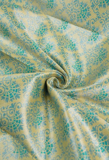 Chartreuse Green Visiri Madippu Silk Sarees with Silver Zari Buttis (small Dots Or Motifs)