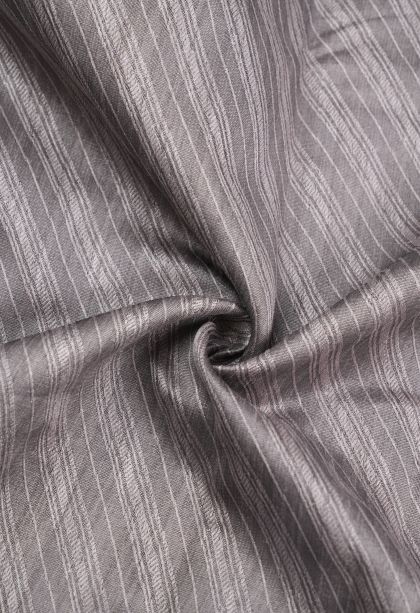 Heather Purple Tussar Saree with Without Zari Zari Stripes