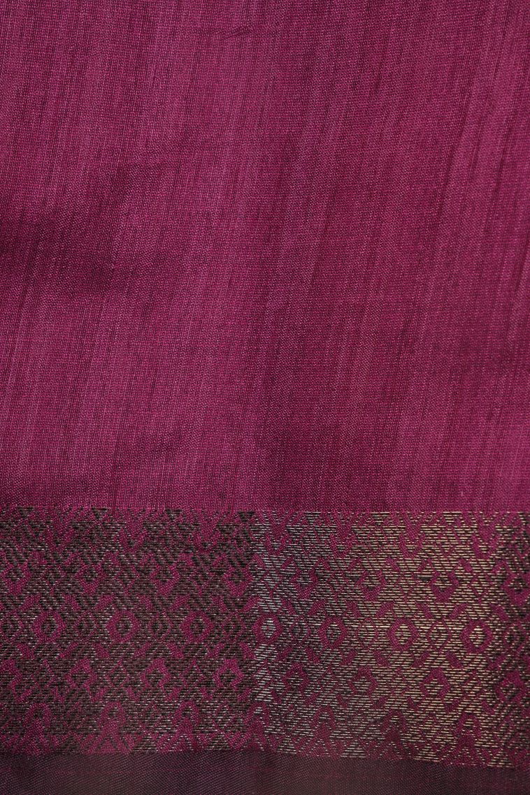 Peach Pink Tussar Saree with Without Zari Zari Stripes view 3