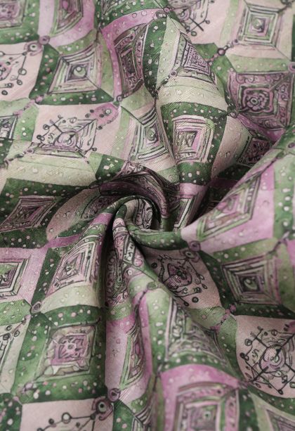 Emerald Green Tussar Saree with Without Zari Zari Floral Patterns