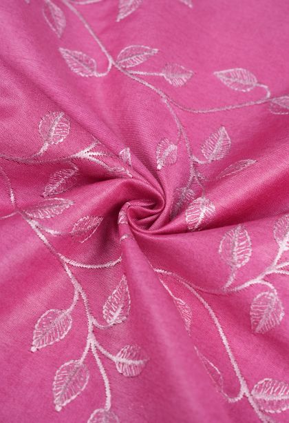 Bubblegum Pink Tussar Saree with Without Zari Zari Floral Patterns