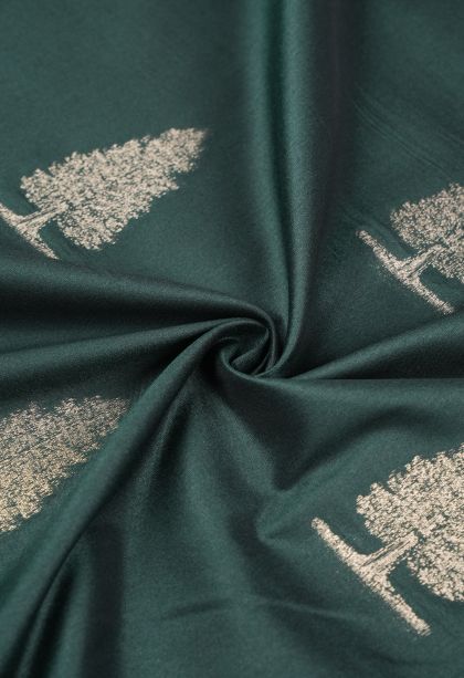 Bottle Green Banaras Sarees with Copper Zari Buttis (small Dots Or Motifs)