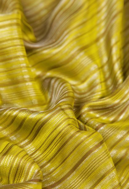 Juniper Green Kanchipuram Silk Sarees with Gold Zari Stripes