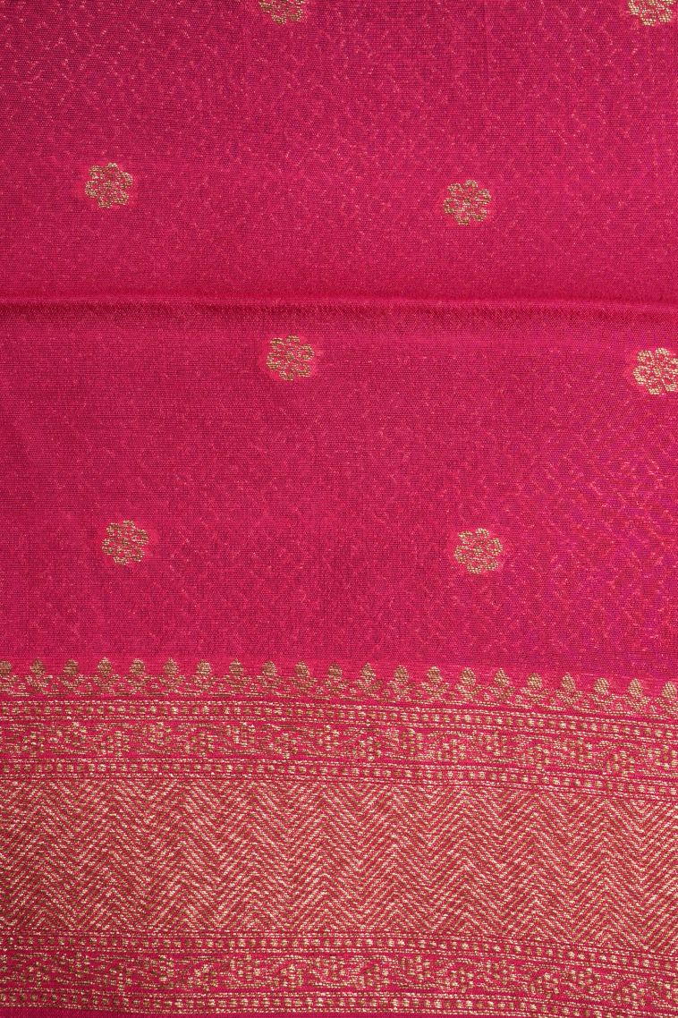 Navy Blue Banaras Sarees with Copper Zari Geometric Shapes view 3