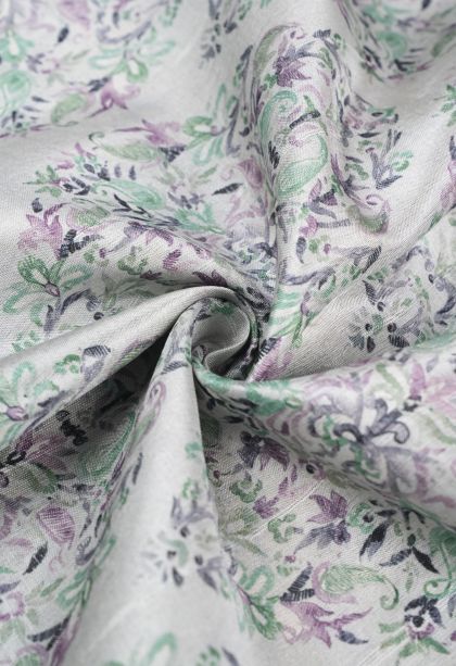 Alabaster White Tussar Saree with Without Zari Zari Floral Patterns