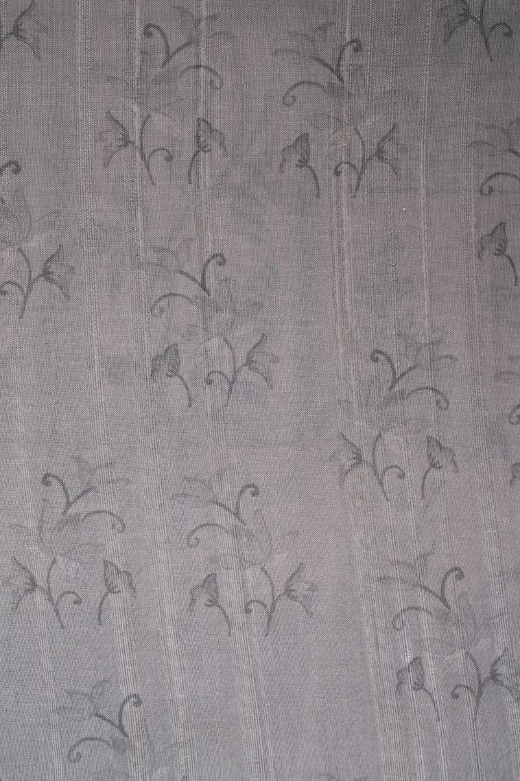 Pearl White Tussar Saree with Without Zari Zari Floral Patterns view 3