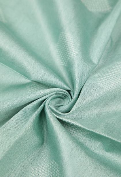 Arctic Blue Tussar Saree with Without Zari Zari Buttis (small Dots Or Motifs)