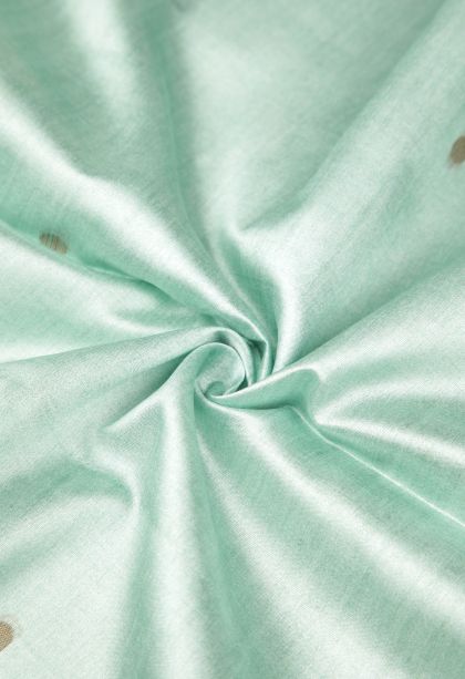 Arctic Blue Tussar Saree with Without Zari Zari Floral Patterns