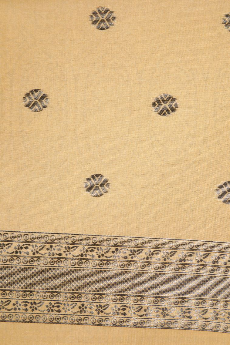 Sky Blue Tussar Saree with Without Zari Zari Floral Patterns view 3