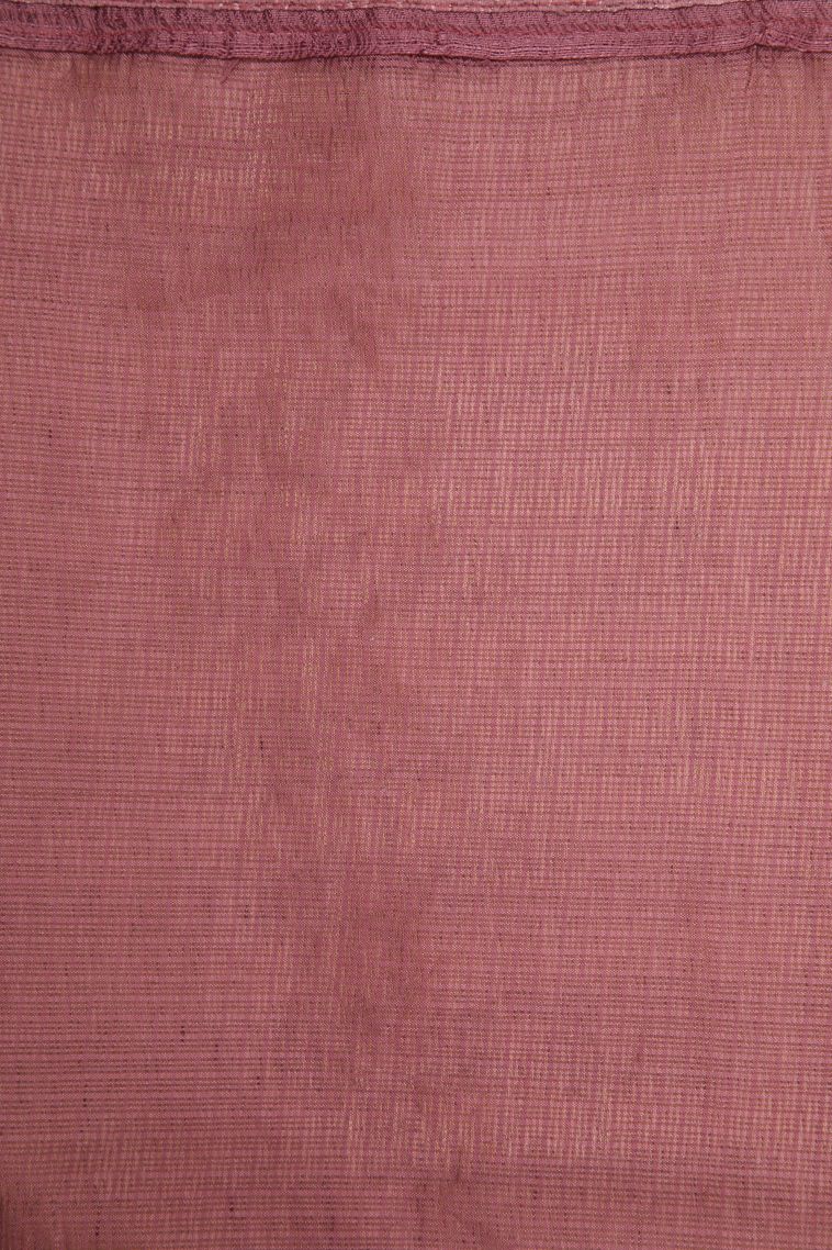 Rosewood Pink Organza Saree with Without Zari Zari Floral Patterns view 3