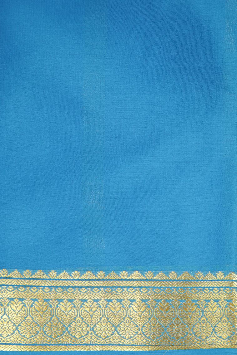 Viola Purple Mysore Silk with Without Zari Zari Plain view 3