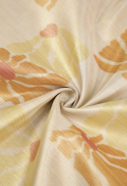 Cream White Soft Silk Sarees with Without Zari Zari Floral Patterns