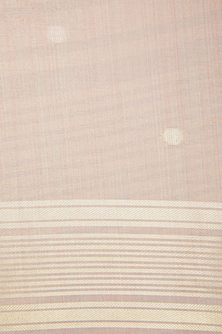 Eel Black Tussar Saree with Bronze Zari Buttis (small Dots Or Motifs) view 3