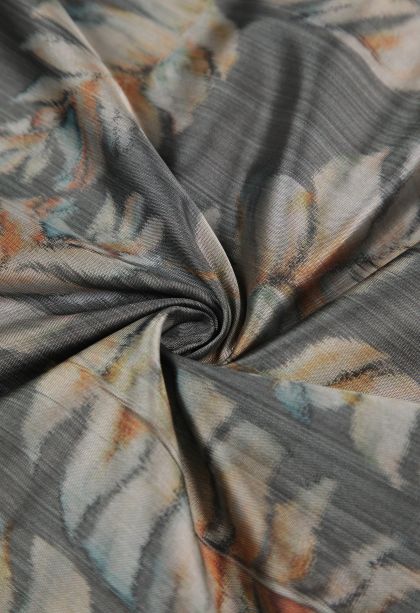 Gray Black Soft Silk Sarees with Without Zari Zari Floral Patterns