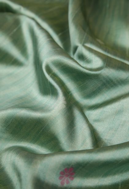 Admiral Blue Tussar Saree with Without Zari Zari Buttis (small Dots Or Motifs)