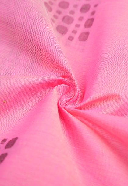 Ballet Pink Kovai Cotton Sarees with Without Zari Zari Buttis (small Dots Or Motifs)