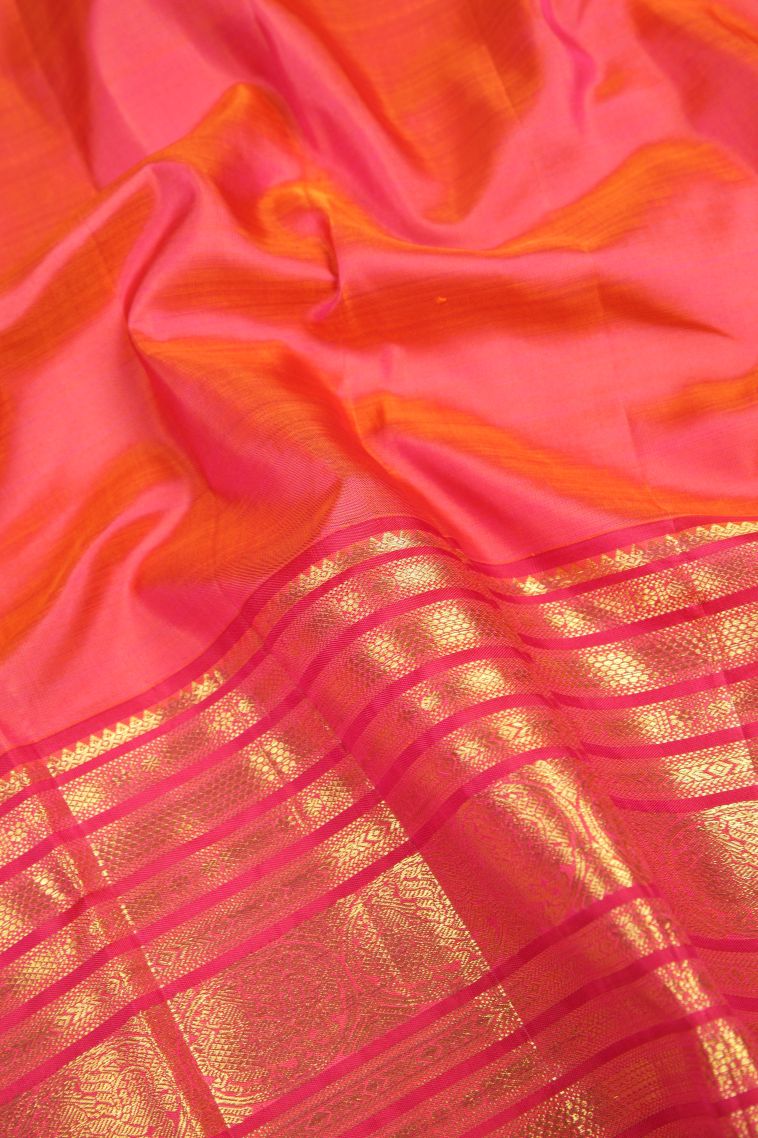 Mint Green Kanchipuram Silk Sarees with Gold Zari Buttis (small Dots Or Motifs) view 3