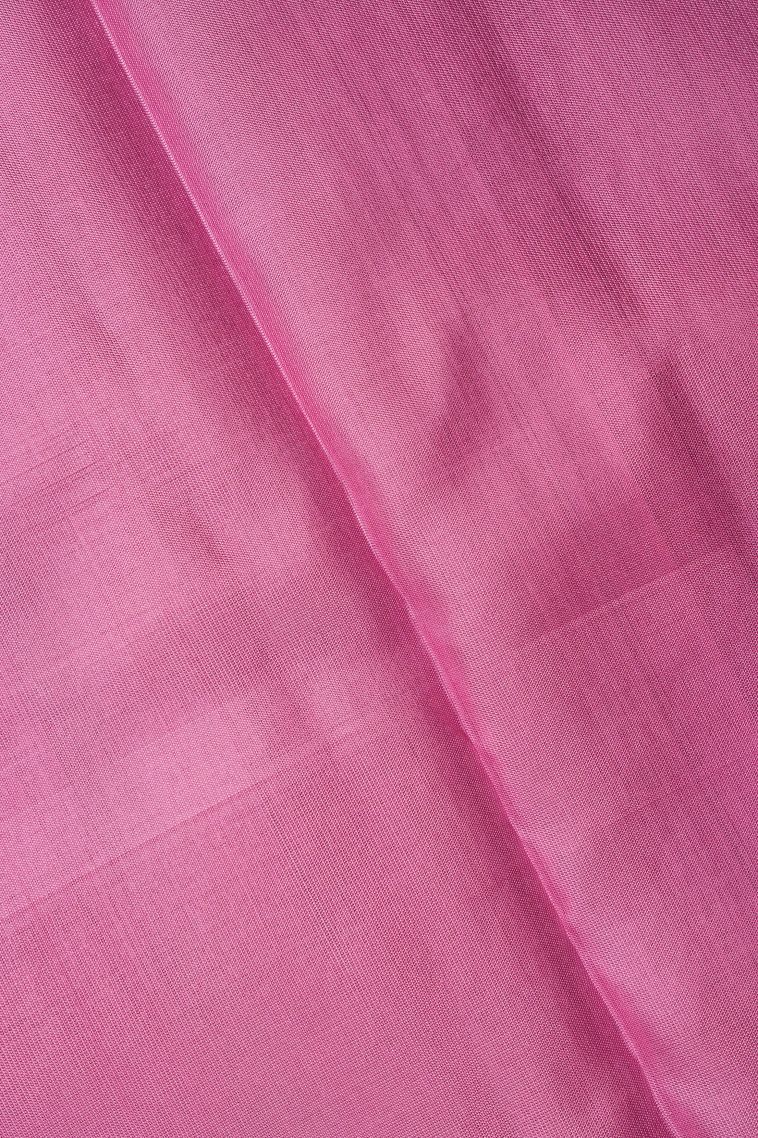 Magenta Purple Soft Silk Saree with Silver Zari Floral Patterns view 3