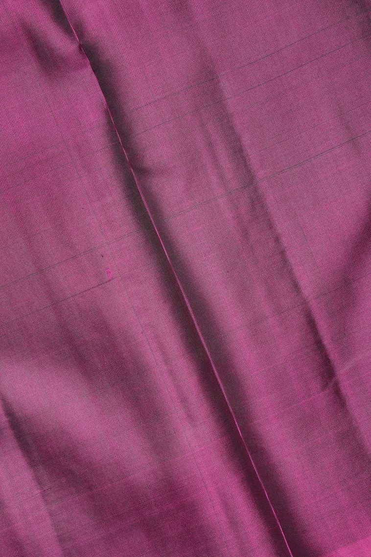 Arctic Blue Soft Silk Saree with Silver Zari Floral Patterns view 3