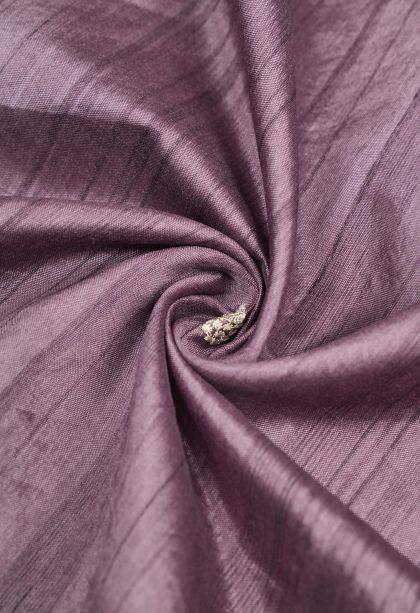 Mauve Purple Tussar Saree with Without Zari Zari Buttis (small Dots Or Motifs)
