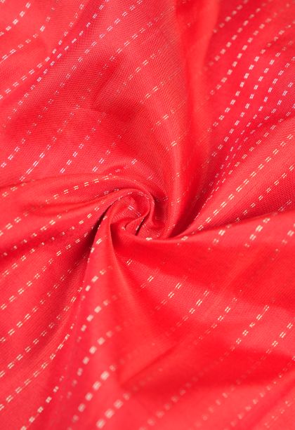 Punch Pink Soft Silk Saree with Silver Zari Stripes
