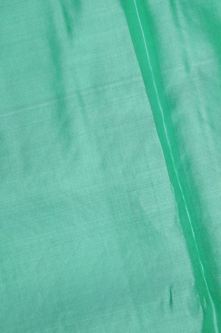 Berry Blue Soft Silk Saree with Silver Zari Floral Patterns view 3
