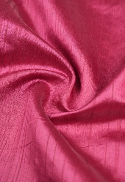 Bubblegum Pink Tussar Saree with Without Zari Zari Plain