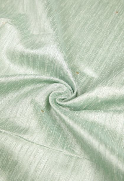 Arctic Blue Tussar Saree with Without Zari Zari Buttis (small Dots Or Motifs)