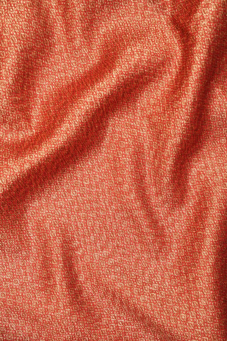 Basil Green Banaras Sarees with Copper Zari Buttis (small Dots Or Motifs) view 3