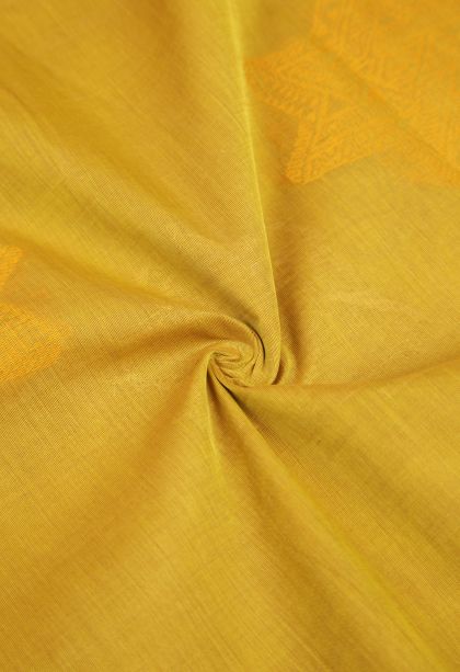 Gold Pure Handloom Kovai Cotton with Without Zari Zari Buttis (small Dots Or Motifs)