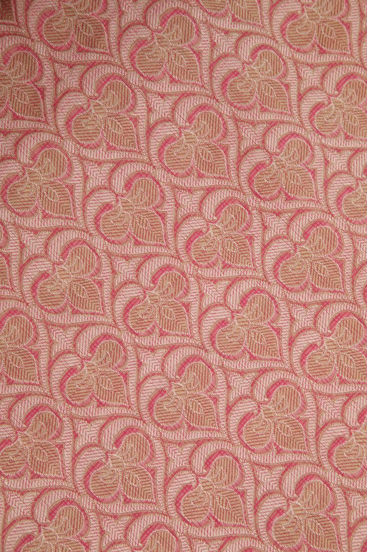Hot Pink Tussar Saree with Without Zari Zari Floral Patterns view 3