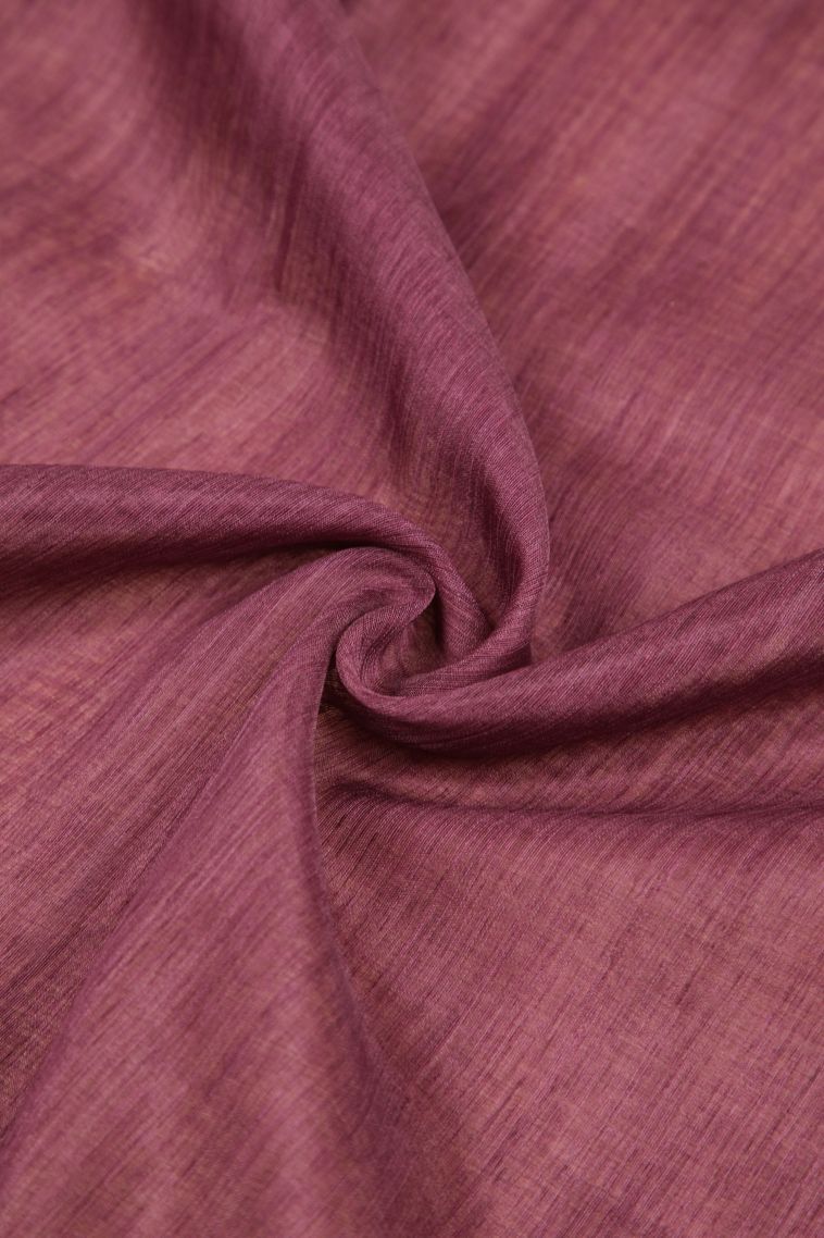 Magenta Purple Tussar Saree with Without Zari Zari Plain view 4