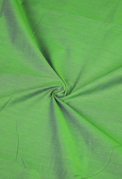 Emerald Green Kalyani Cotton with Without Zari Zari Plain