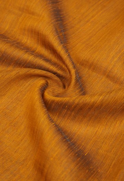 Honey Orange Tussar Saree with Without Zari Zari Plain
