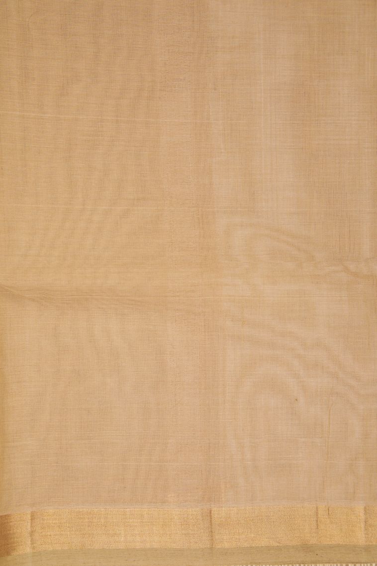 Cream White Pure Handloom Kovai Cotton with Without Zari Zari Buttis (small Dots Or Motifs) view 2