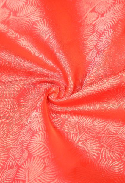 Punch Pink Soft Silk Saree with Silver Zari Floral Patterns