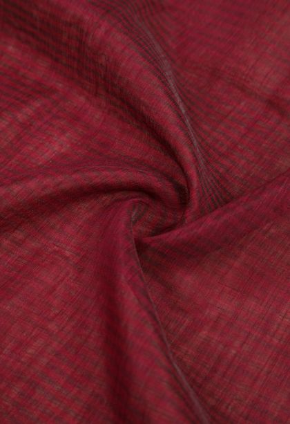 Magenta Purple Tussar Saree with Without Zari Zari Plain