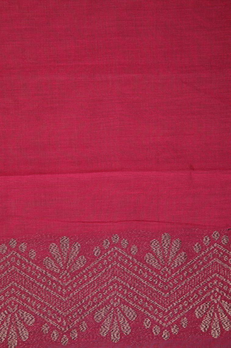 Cerulean Blue Silk Cotton Sarees with Bronze Zari Buttis (small Dots Or Motifs) view 3