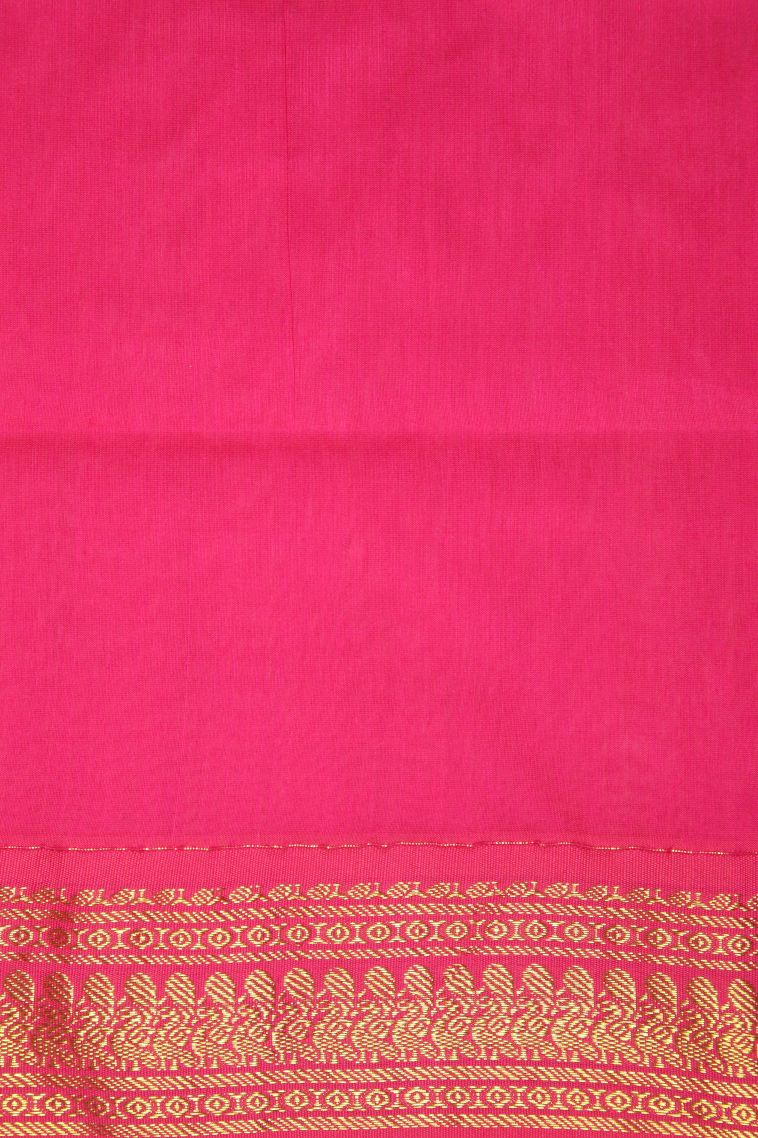 Blush Pink Kalyani Cotton with Without Zari Zari Plain view 3