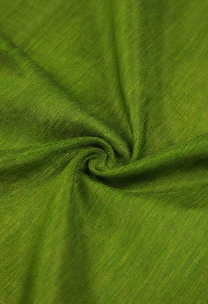 Emerald Green Tussar Saree with Without Zari Zari Plain