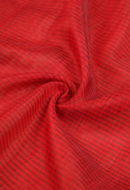 Candy Red Tussar Saree with Without Zari Zari Plain