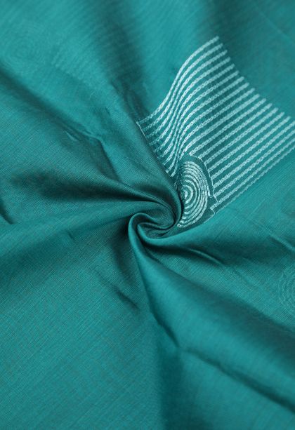 Arctic Blue Silk Cotton Sarees with Without Zari Zari Buttis (small Dots Or Motifs)