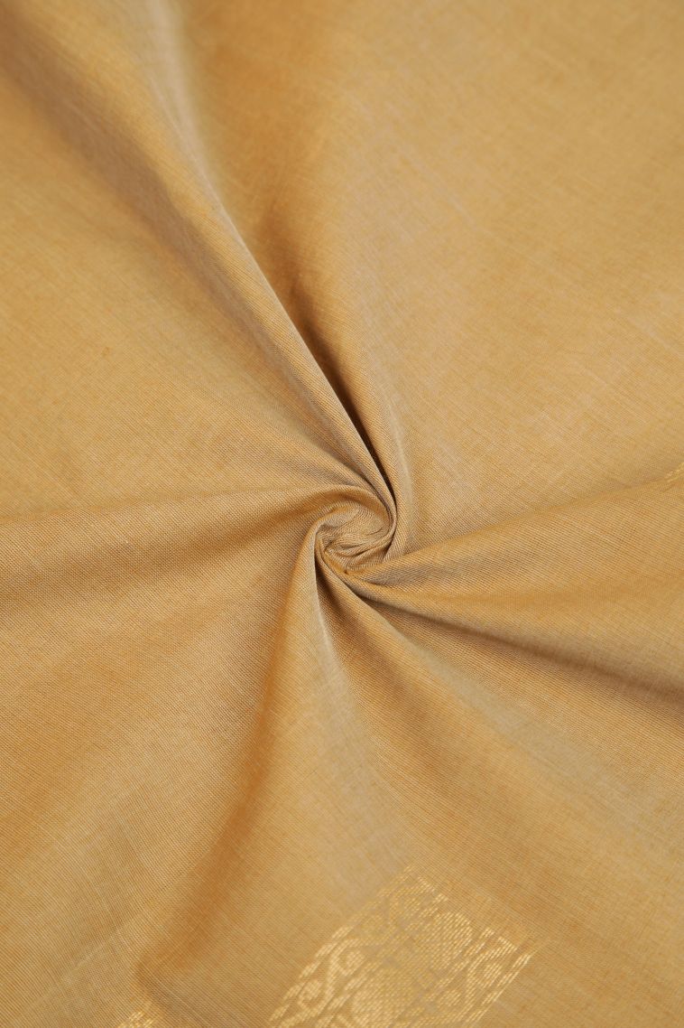 Alabaster White Pure Handloom Kovai Cotton with Without Zari Zari Buttis (small Dots Or Motifs) view 4
