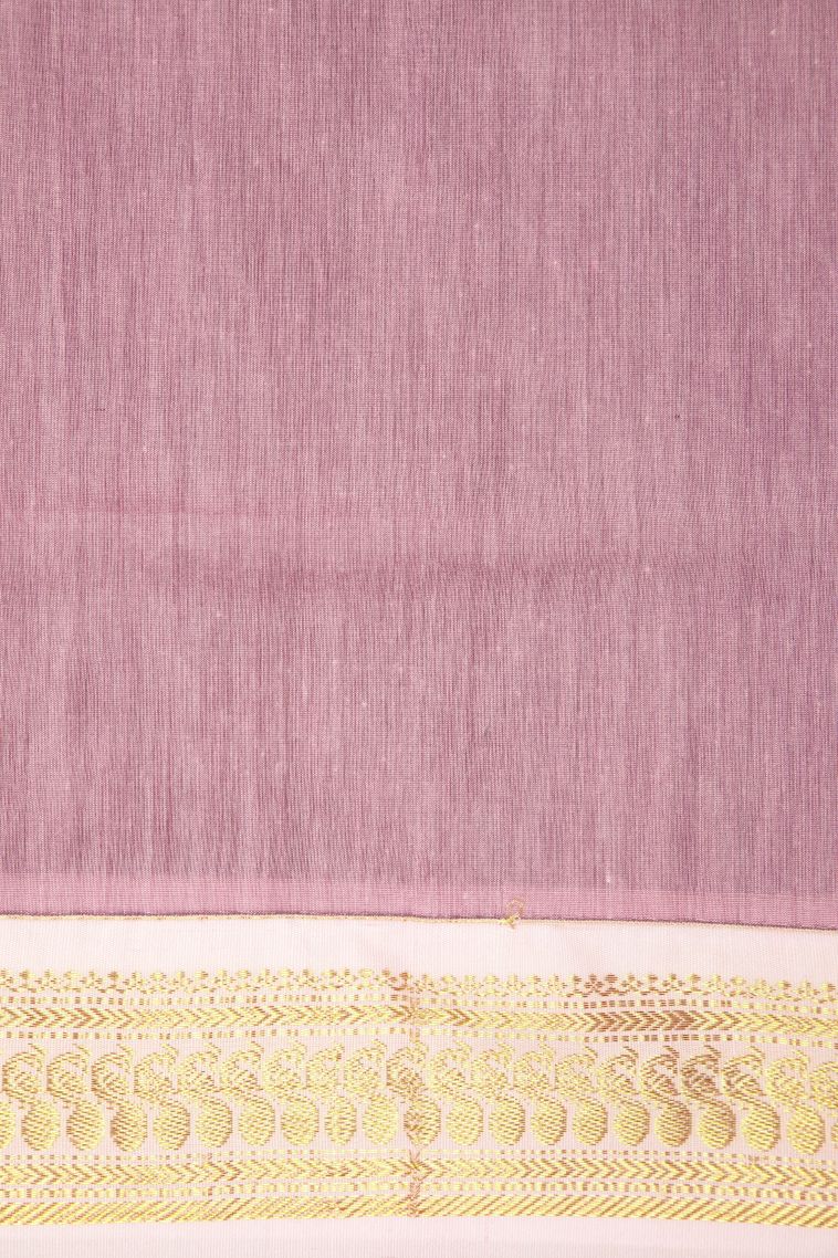 Apple Red Kalyani Cotton with Without Zari Zari Plain view 3