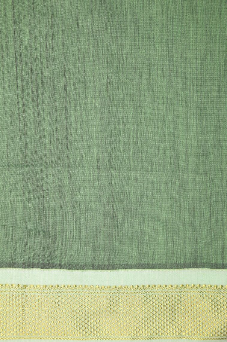 Asphalt Black Kalyani Cotton with Without Zari Zari Buttis (small Dots Or Motifs) view 3